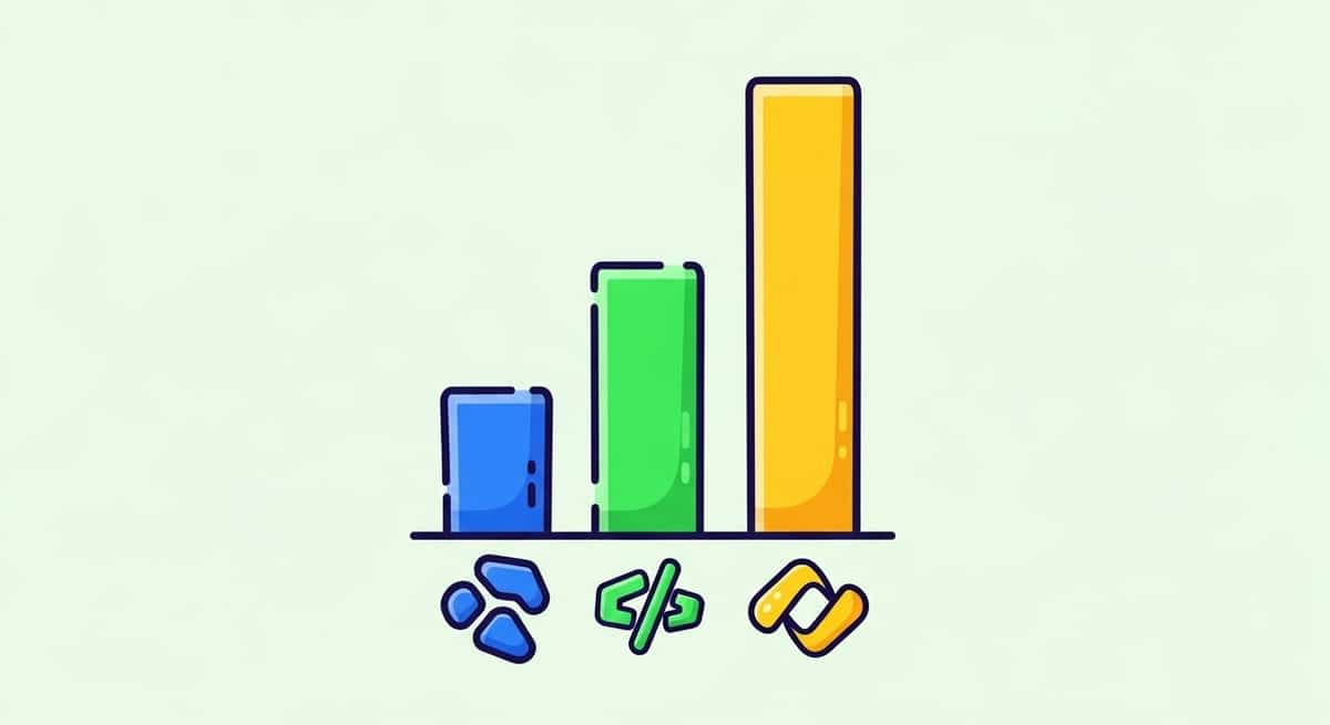 Bar chart comparing bundle sizes across frameworks