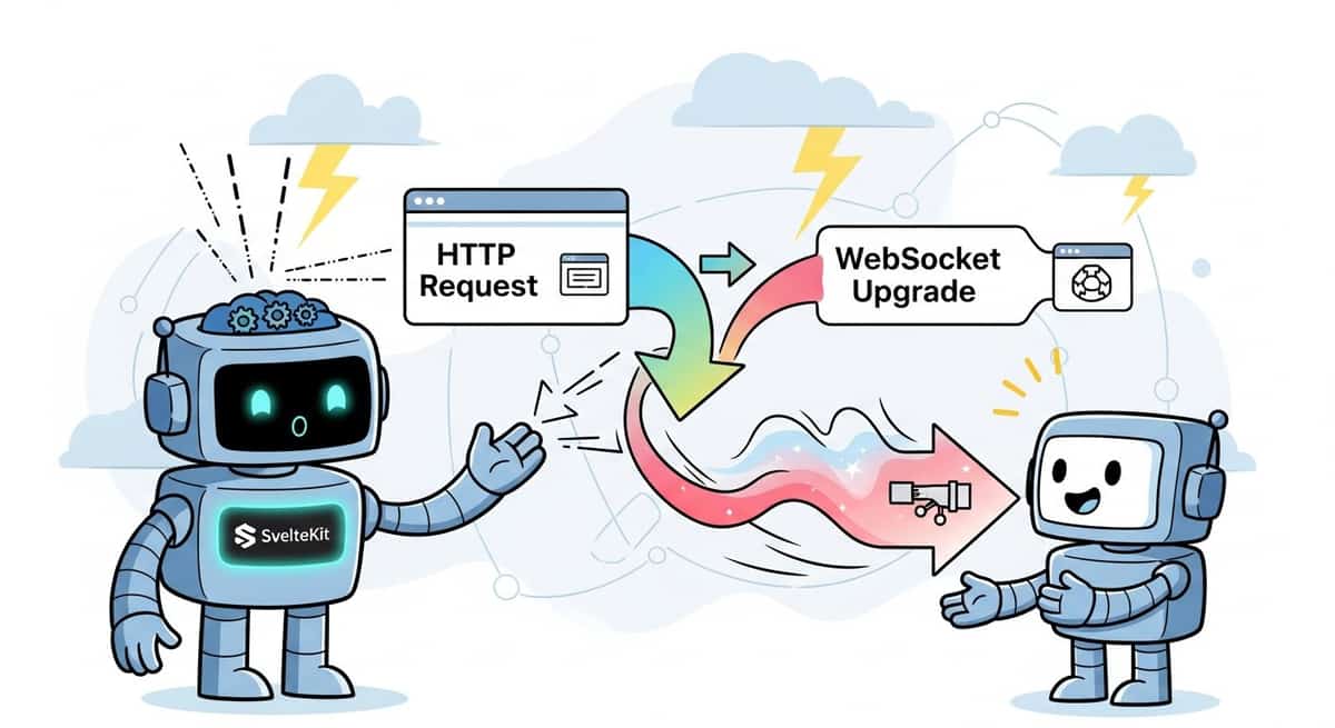 WebSocket upgrade flow in SvelteKit route handler