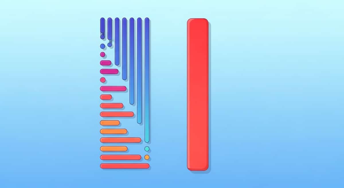 Network waterfall showing 20 individual requests vs one batched request